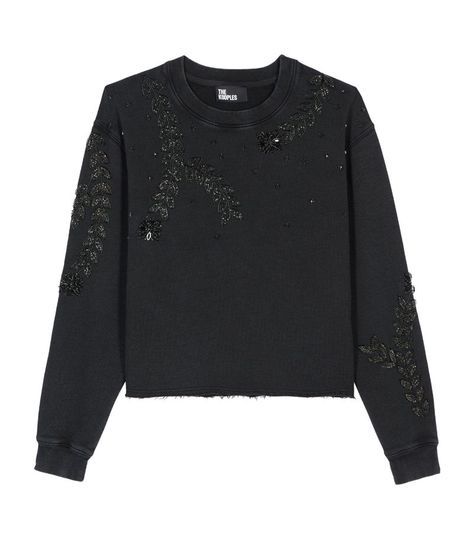 Find THE KOOPLES Bijou Embroidery Sweatshirt on Editorialist. Here, The Kooples transforms the classic sweatshirt into a statement layer. Utilising tonal sparkling rhinestones, the bijou appliqué sparkles under the sun and camera flashes, adding an intriguing contrast to the washed cotton fleece for a look that's unmistakably The Kooples. Rhinestone Sweatshirt, Camera Flashes, Classic Sweatshirt, Embroidery Sweatshirt, The Kooples, Red Hoodie, Pink Hoodie, Formal Shirts, Cotton Fleece