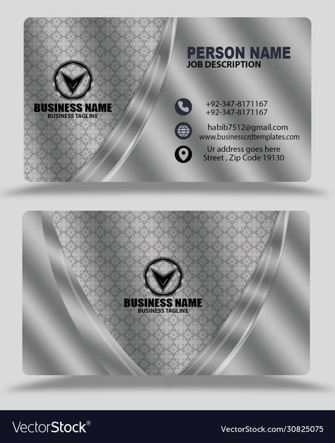 Nice Patterns, Business Card Logo Design, Luxury Business Cards, Silver Background, Letterhead Design, Unique Business Cards, Business Card Template Design, Cards Templates, Modern Business Cards