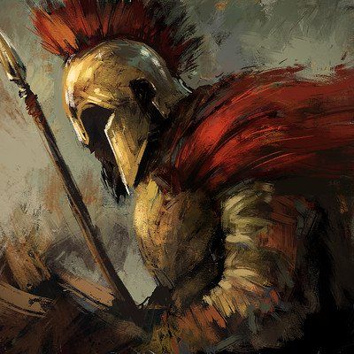 Warrior Paint, Arte Peculiar, Roman Era, Spartan Warrior, Abstract Pictures, Wall Art Canvas Painting, Posters And Prints, Greek Mythology, Painting Style