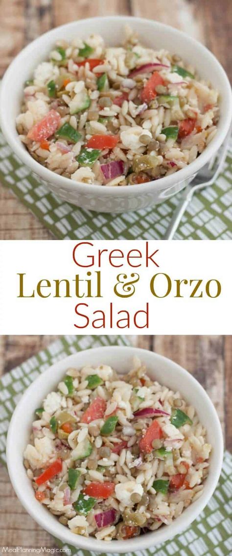 Lake Meals, Mediterranean Women, Interesting Salads, Orzo Pasta Salad Recipe, Legume Recipes, Healthy Reciepes, Mediterranean Salad Recipe, Cultural Foods, Greek Orzo Salad