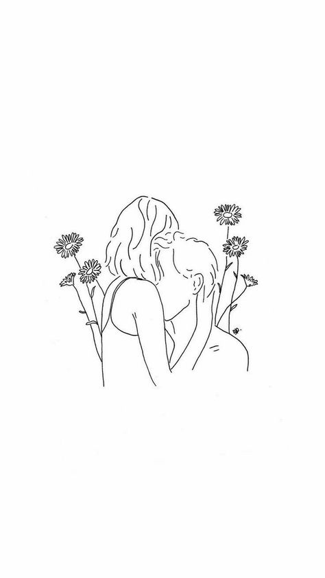 #outline #sketches #illustrations #couple #love | Art drawings simple, Outline art, Aesthetic drawing Feminine Aesthetic Drawing, Skecting Ideas, Couple Sketch, Minimalist Drawing, Pola Sulam, Outline Art, Outline Drawings, Abstract Line Art, Couple Drawings