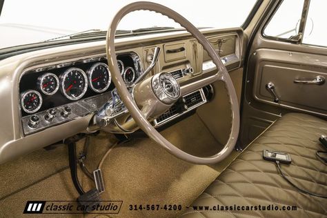 1966 Chevrolet C10 | Classic Car Studio C10 Interior, Trucks Interior, Car Studio, Chevy Apache, Chevrolet Apache, Lowrider Trucks, C10 Chevy Truck, Custom Chevy Trucks, C10 Trucks