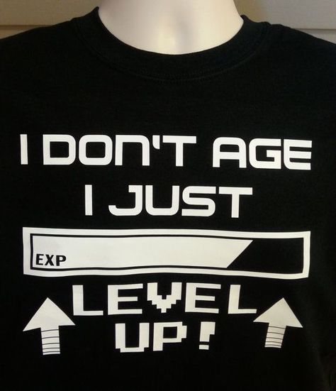 Video Game T Shirt, Funny T Shirt, I Dont Age I Level Up T Shirt, Video Game Birthday Gift Husband, Geek Tshirt, Geeky Tee, Mens Plus Size T Shirt Video, Funny Nerd Shirts, Birthday Gift Husband, Shirt Video, Video Game Birthday, Funny Nerd, Geek Tshirt, Personalized Birthday Shirts, Video Games Birthday