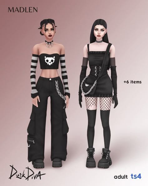 Embrace the enchanting allure of the night! 🌙 Say hello to DuskDiva! 🌠 Alt Cc The Sims 4, Sims 4 Mm Cc Goth, Sims 4 Cc Emo Clothes Maxis Match, Sims 4 Edgy Clothes, Sims 4 Cc Goth Hair Maxis Match, Sims 4 Cc Emo Maxis Match, Sims 4 Street Wear Cc, Sims 4 Hipster Cc, Sims 4 Cc Clothes Alternative