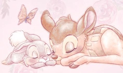 Bambi And Thumper, Bambi Disney, Arte Do Kawaii, Cute Stuff, Making Videos, Pink Aura, Old Disney, Macbook Wallpaper, Pink Themes