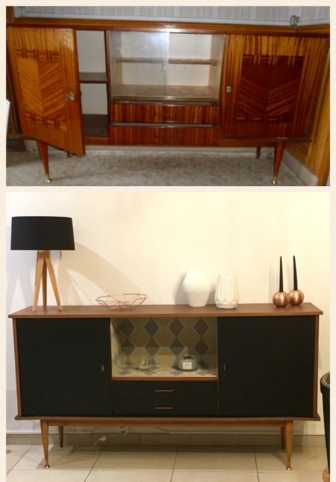 Renovation Furniture Before After, Furniture Renovation Before After, Unusual Wood Projects, Restored Furniture Before And After, Modernize Old Furniture, Retro Furniture Makeover, Before After Furniture, Upcycled Furniture Before And After, Furniture Transformation