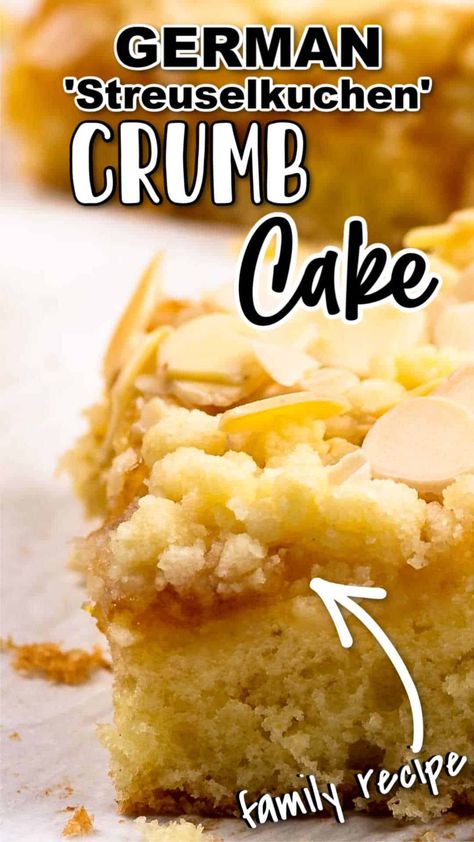 German Crumb Cake Recipe, Watermelon Granita, Easy German Recipes, Food Authentic, German Food Authentic, Crumb Cake Recipe, German Cake, German Desserts, Frozen Summer