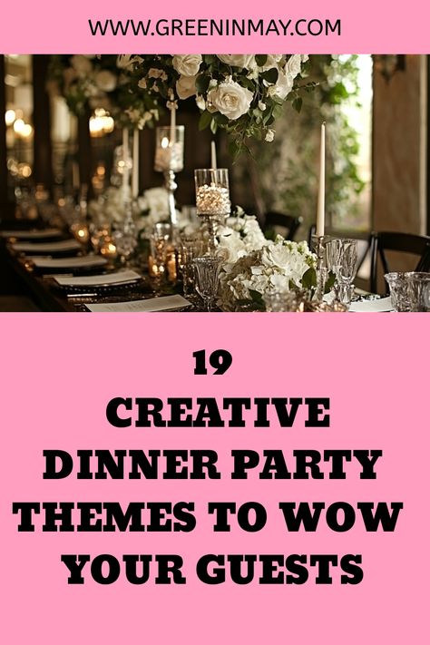 Country Themed Dinner Party, Hosting Dinner Party Table Settings, Dinner Party Themes Ideas For Adults, Easy Dinner Party Menu Ideas, Themed Dinner Nights, Fundraiser Themes, Classy Dinner Party, Creative Dinner, Engagement Party Themes