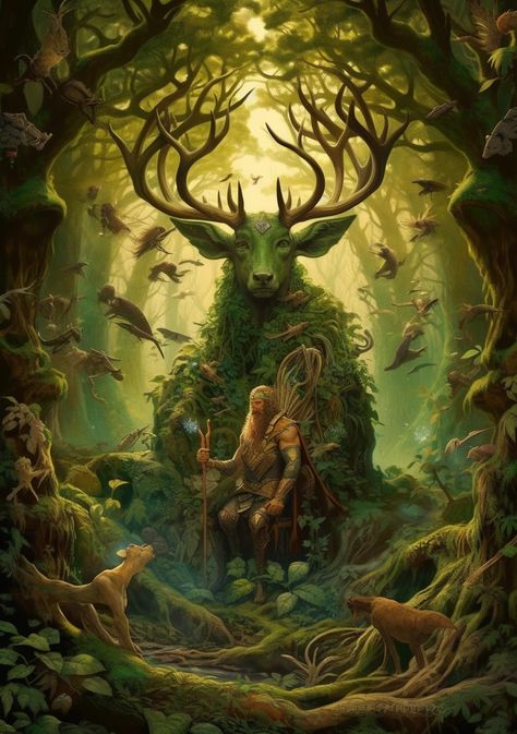 Forest God, Celtic Druids, Faery Art, Irish Mythology, Sacred Sites, Celtic Gods, Pagan Gods, Pagan Art, Celtic Mythology