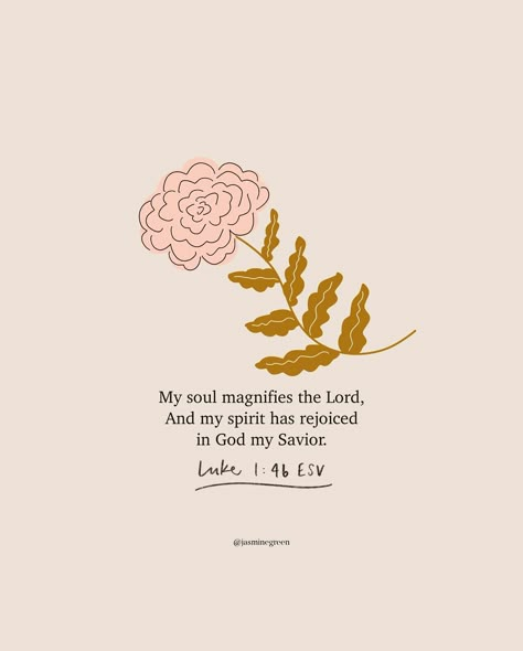 Whatever may come, whatever He asks—may our lives be rendered unto Him! 🙌 Starting a new week of December with this beautiful declaration by Mary in Luke 1:46-47 (AMP): “My soul magnifies and exalts the Lord, And my spirit has rejoiced in God my Savior.” ‭ Let all that is within us, praise His holy Name. For just like Mary, we have seen and experienced that “The Mighty One has done great things” for us. Here’s to a blessed and beautiful week ahead! #goodnessofgod #scriptureart Luke 1:46-47, Blessings For A New Week, Thankful Bible Quotes, My Soul Magnifies The Lord, Aesthetic Scripture, 2025 Prayer, Bible Lettering, Pasta Making, Phone Widgets