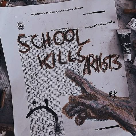 School Kills Artists, Graffiti Quotes, Meaningful Drawings, 영감을 주는 캐릭터, Book Art Drawings, Sketchbook Art Inspiration, Deep Thought Quotes, Art Tips, Drawing Tips