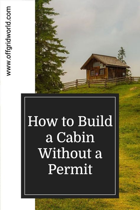 You really can build a little cabin for cheap without a permit. The only limitation really is your own lifestyle choices and the comfort level with which you are willing to live. Here we'll discuss how to build your own off grid tiny cabin without a permit. #offgrid #cabin #tinycabin #offgridliving #offgridcabin #diycabin Cabin Off Grid, Cabin Homestead, Pre Built Cabins, Build A Cabin, Homestead Projects, Sustainable Houses, Cheap Cabins, Sustainable Ideas, Pre Fab Tiny House