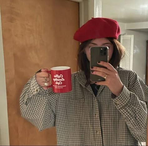 Red Coffee, Bookstore, My Aesthetic, Street Fashion, Vision Board, Mirror, Coffee, Wardrobe, Outfit Inspo