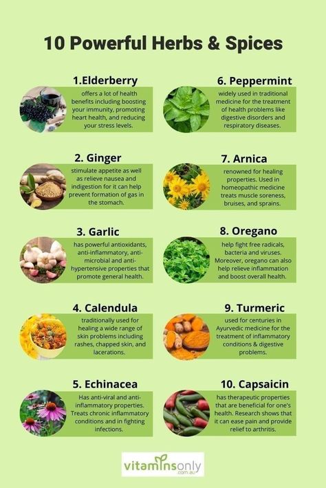 Herbs and spices for overall health.  #herbs #health Herbal Remedies Recipes, Medicinal Herbs Garden, Medical Herbs, Food Health Benefits, Magic Herbs, Natural Healing Remedies, Herbal Healing, Home Health Remedies, Herbs For Health