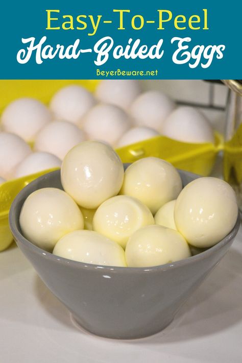 How to make easy to peel hard boiled eggs - Beyer Beware Easy Peel Boiled Eggs, Hard Boiled Eggs Easy Peel, Peeling Boiled Eggs, Easy Peel Eggs, Easy Hard Boiled Eggs, Egg Calories, The Boiled Egg Diet, Peeling Hard Boiled Eggs, Making Hard Boiled Eggs