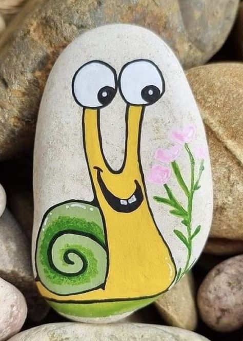 Stone Pictures Pebble Art, Garden Rock Art, Diy Rock Art, Painted Rock Animals, Stone Art Painting, Painted Rocks Kids, Rock And Pebbles, Painted Rocks Craft, Painted Rocks Diy