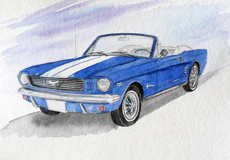 Vintage Cars Painting, Cars Watercolor Painting, Car Drawing Watercolor, Vintage Car Painting Acrylic, Old Cars Drawing, Retro Car Drawing, Vintage Car Sketch, Old Car Drawing, Vintage Car Drawing