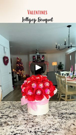 Lollipop Gift Ideas, Cherish Larsen, Lollipop Flowers, Valentine's Diy, Dollar Tree Flowers, Lollipop Bouquet, Valentine Stuff, Valentines Day Baskets, Valentine Baskets