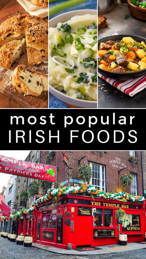 Irish Food Irish Foods Traditional, Popular Irish Dishes, Irish Food To Try In Ireland, Pub Meals, Pub Recipes, Coddle Recipe, Irish Pub Food, Irish Dinner Recipes, Irish Bacon