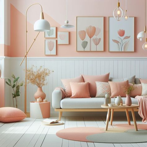 Danish Pastel Aesthetic - Minimalist Furniture Magic Living Room Pastel Colors, Pastel Apartment Aesthetic, Danish Modern Living Room, Pastel Interior Design, Living Room Color Combination, Danish Pastel Aesthetic, Room Color Combination, Cute Living Room, Pastel Interior