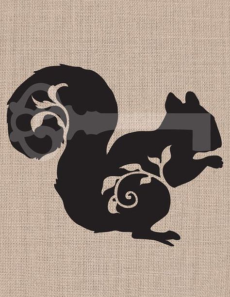 Squirrel Silhouette, Squirrel Tattoo, Squirrel Art, Squirrel Girl, Animal Stencil, Graphisches Design, Wood Burning Patterns, Silhouette Stencil, A Squirrel