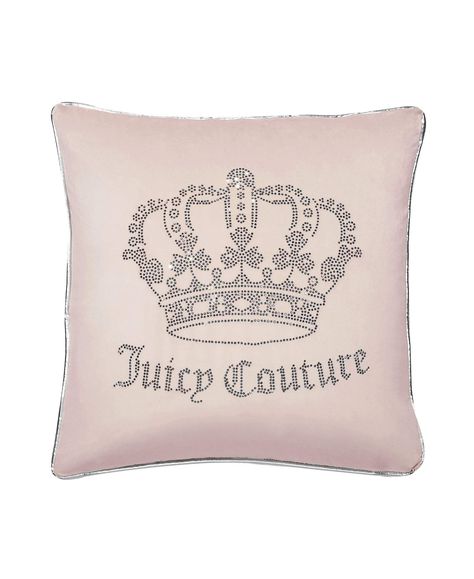 Juicy Couture Indoor/Outdoor Gothic Rhinestone Crown, Premium Throw Pillow-Living Room and Bedroom Décor1 pc, 20x20, Blush Crown Pillow, Gothic Letters, Subtle Glam, Juicy Couture Logo, Throw Pillows Living Room, Rhinestone Crown, Stripe Throw Pillow, Sagittarius And Capricorn, Pets For Sale