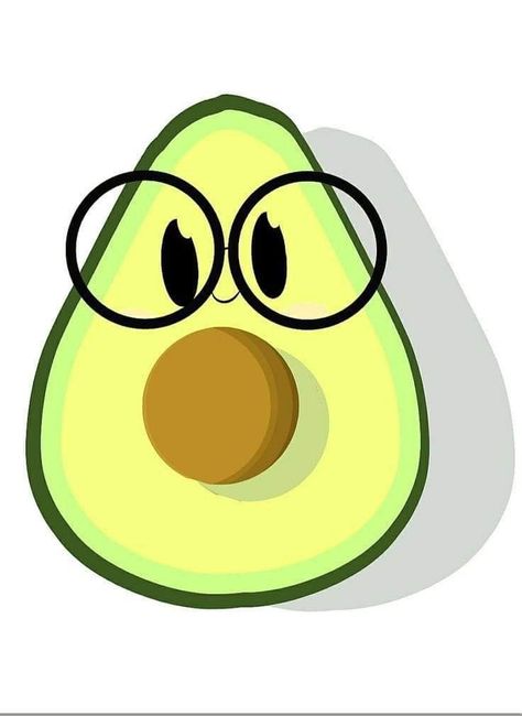 Avocado Cute Art, Avocado Illustration Cute, Avocado Drawing Cute, Avocado Cartoon Cute, Cute Avocado Drawing, Avocado Clipart, Avocado Illustration, Kid Core Outfits, Avocado Party