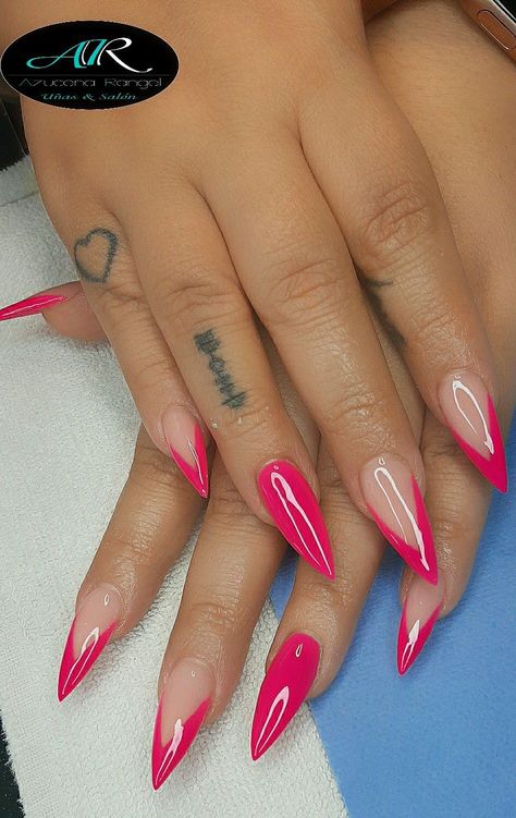 Elegant Touch Nails, Nails Elegant, Ombre Acrylic Nails, Almond Nails Designs, Pink Acrylic, Pink Acrylic Nails, Neon Nails, Coffin Nails Designs, Fancy Nails