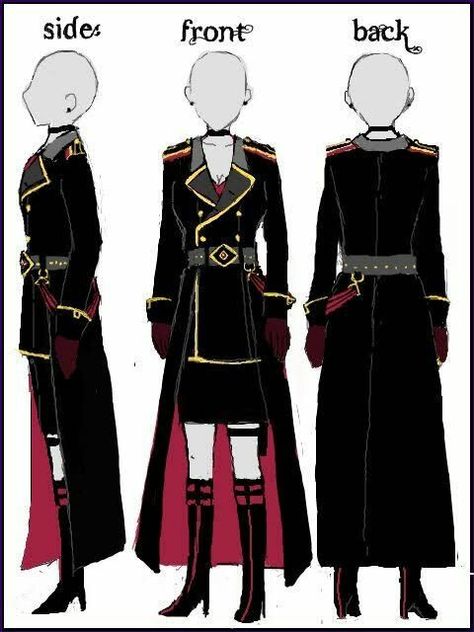 Uniform Outfits Ideas, Clothing Sketches, Uniform Design, Anime Costumes, Fashion Design Drawings, Fashion Design Sketches, Drawing Clothes, Fantasy Clothing, Cosplay Outfits