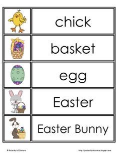 Spring Word Wall Words (free) Preschool Word Walls, Preschool Easter, Easter Kindergarten, Easter Classroom, Easter Lessons, Easter School, Community Helpers Preschool, Spring Kindergarten, Spring Classroom