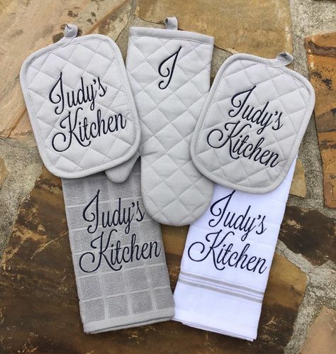 Three Letter Monogram, Single Letter Monogram, Nicole Smith, Monogram Towels, Personalized Kitchen, Letter Monogram, Single Letter, Personalized Towels, Kitchen Towel Set