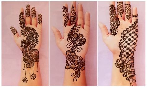 Girls Mehndi Design, Mehandi Design Easy, Hartalika Teej, Design Mehendi, Arabic Mehndi Design, Simple Mehndi Design, Henna Paste, Minimal Patterns, Mehndi Simple