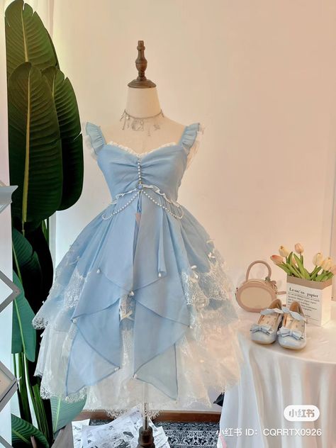 Short Princess Dress, Kawaii Dress, Pretty Prom Dresses, Fairytale Dress, Game Dresses, Fantasy Dress, Glam Dresses, Fancy Outfits, Lolita Dress