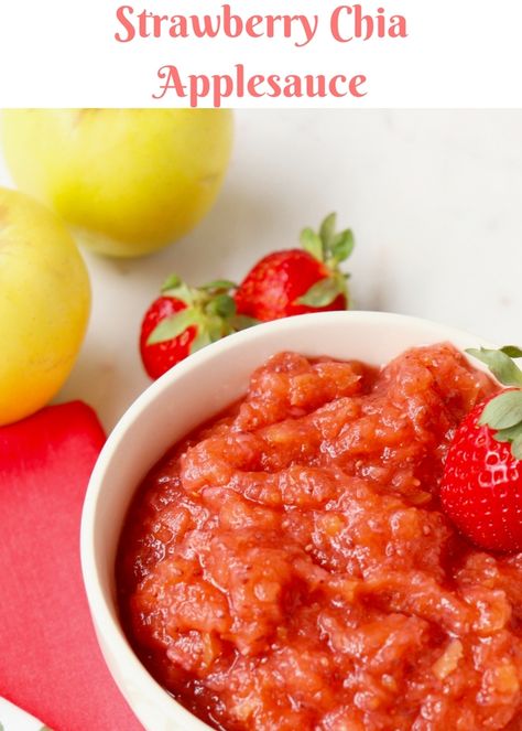 Strawberry Chia Applesauce — Nourishing Plate Strawberry Applesauce, Slow Cooker Apple Butter, Slow Cooker Apples, Thanksgiving 2024, Immersion Blender, Good Intentions, Apple Butter, Strawberry Recipes, Cooking Ideas