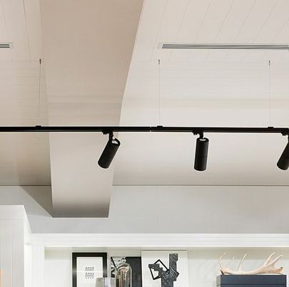 Suspended Track Lighting: Suspended Track Lighting, Industrial Track Lighting, Track Lamp, Black Track Lighting, Diy Industrial Lighting, Pendant Track Lighting, Apartment Lighting, Track Lighting Kitchen, Trendy Lighting