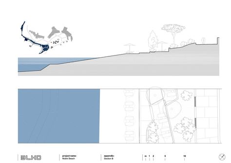 Gallery - Mulini Beach / Studio 3LHD - 27 Beach Studio, Beach Drawing, Site Analysis, Architecture Graphics, Architectural Section, Beach City, Public Park, Diagram Architecture, Beach Design