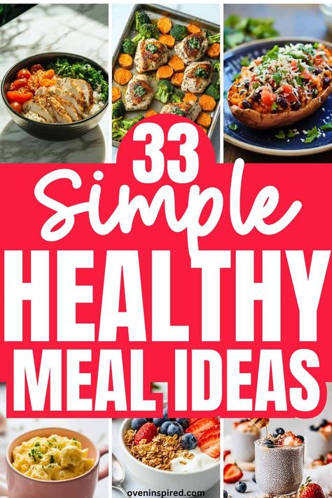 Here are 33 quick and easy healthy meal ideas when you are short on time and running around with your family with no time to eat. Quick dinners, quick snacks, quick lunches and all pretty easy too. Save this pin for later. Quick Meals When You Have No Food, Quick Simple Healthy Meals, Easy No Cook Meals, Healthy Fast Meals, Cheap Easy Healthy Meals, Healthy Dinner For One, Cheap Healthy Dinners, Easy Healthy Meal, Quick Easy Healthy Meals