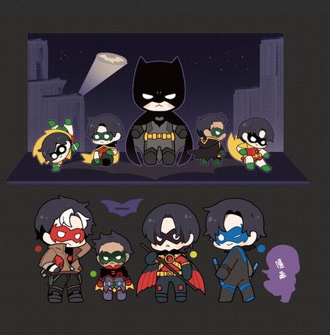 Bookmarks / X Batman Family Adventures, Bat Family Members, Nightwing Wallpaper, My Adventures With Superman, Adventures With Superman, Superman X Batman, Chibi Marvel, Batfamily Funny, Superhero Family