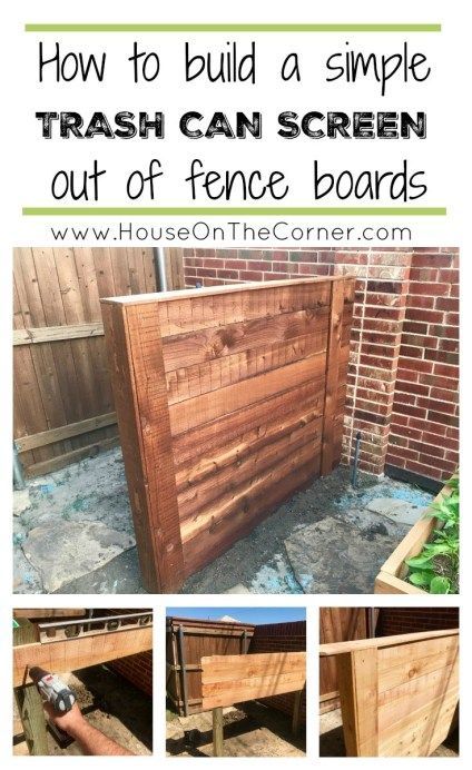 Trash Screen, Trash Can Screen, Trash Can Storage Outdoor, Hide Trash Cans, Garbage Can Storage, Ashley Lane, Diy Outdoor Storage, Landscape Timbers, Backyard Gardens