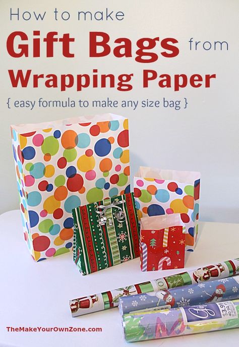 How to make a gift bag from wrapping paper Gift Bags From Wrapping Paper, Gift Bag From Wrapping Paper, Bag From Wrapping Paper, Bag Out Of Wrapping Paper, Diy Gift Bags From Wrapping Paper, Diy Gift Bags Paper, Make A Gift Bag, Homemade Gift Bags, How To Make A Gift Bag