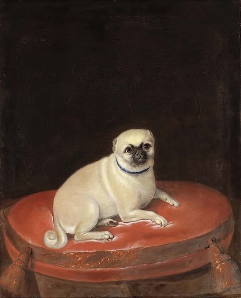 ★ Image resolution: 2812×3472 px. Information about the painting, location, other paintings of the artist. Album: Unknown painters, #138/273. Pug Art Print, Old Pug, Ugly Dogs, Pug Pictures, Pug Art, Canine Art, Giclee Painting, Pug Love, Dog Paintings