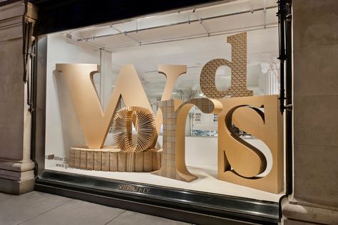 Words words words Giles Miller, Decoration Vitrine, Store Window Displays, Window Display Design, Retail Windows, Store Windows, Store Window, Shop Window Design, Exhibition Display