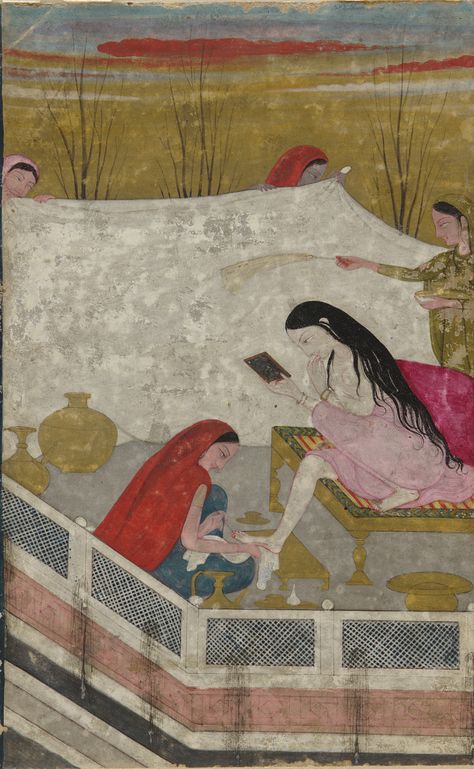 Ragamala Paintings, Islamic Miniatures, Exotic Paintings, Indian Miniatures, Mughal Miniature Paintings, Indian Traditional Paintings, Indian Miniature, Spiritual Paintings, Mughal Art