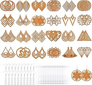 Laser Cut Wood Earrings, Silver Theme, Art & Craft Kit, Diy Earring, Valentines Day Presents, Earring Making, Craft Jewelry, 3d Laser, Craft Lovers