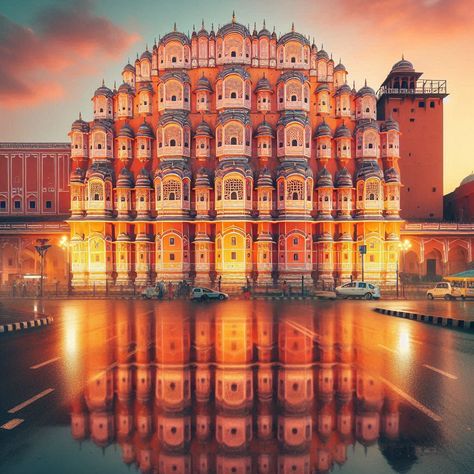 Experience the enchanting beauty of Hawa Mahal, Jaipur's iconic palace, in this ultra-sharp HD image. Captured at night with its mesmerizing reflection on the water-drenched road, this realistic photo showcases the grandeur and elegance of this architectural marvel. Perfect for travel enthusiasts and photography lovers! ✨📸🏰 #HawaMahal #Jaipur #NightPhotography #Reflection #TravelIndia #HDImage #ArchitecturalBeauty #IncredibleIndia #wallpaper #digital #pinterest #lips #trendy #photography #photooftheday #photo #fashion Hawa Mahal Photography, Hawamahal Jaipur, School Exhibition, Hawa Mahal, English Project, English Projects, Trendy Photography, New Background Images, Architecture Poster