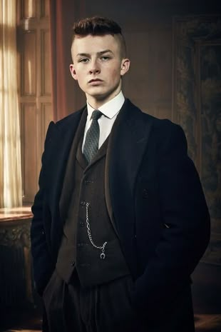 Finn Shelby | Peaky Blinders Wiki | Fandom Movie Costumes Men, Harry Kirton, Costume Peaky Blinders, Peaky Blinders Actors, Finn Shelby, Gangster Suit, Dark Red Suit, Peaky Blinders Costume, Suit Overcoat