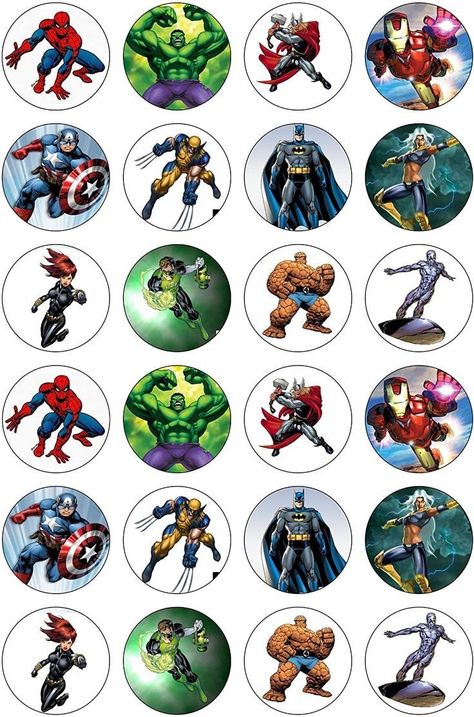 Avengers Stickers Printable, Avenger Stickers, Marvel Superheroes Characters, Avengers Cupcakes Toppers, Avengers Stickers, Avenger Cupcakes, Marvel Stickers, Disney Princess Cupcakes, Superhero Stickers