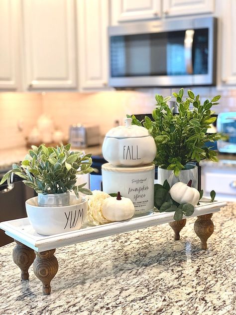 Kitchen Island Centerpiece, Wooden Riser, Kitchen Countertop Decor, Countertop Decor, Kitchen Island Decor, Kitchen Counter Decor, Counter Decor, Fall Thanksgiving Decor, Island Decor