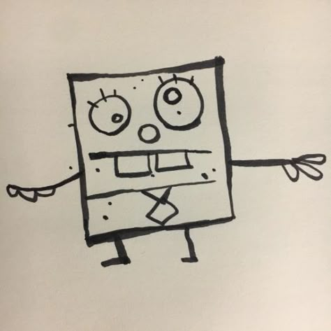 Doodlebob Things To Draw Spongebob, Doodle Bob Drawing, Doodlebob Pumpkin, Doodlebob Tattoo, Doodle Bob Tattoo, Doodle Bob, Bob Meme, Spongebob Tattoo, Horrible Tattoos