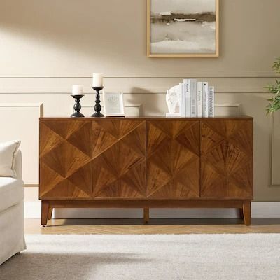 Buffets and Sideboards - Bed Bath & Beyond Midcentury Modern Media Console, Walnut Buffet, Floating Cabinet, Mid Century Modern Sideboard, Modern Media Console, Wide Sideboard, Buffets And Sideboards, Kitchen Buffet, Mid Century Sideboard